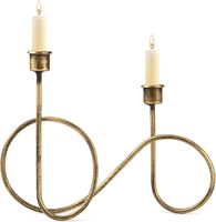 Bougeoirs en métal en laiton antique faits à la main nouveau design cône d'or pour la décoration de la maison fabricant en gros fournisseur
