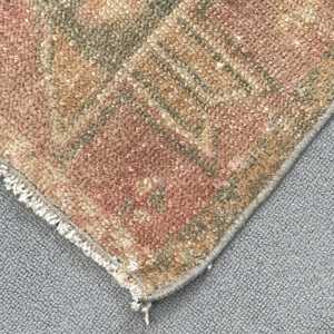 พรมวินเทจขนาด 1.4x2.6 ฟุต พรมตุรกีขนาดเล็ก พรมขอบสีน้ำตาลแดง - Product Image 4