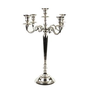 Candélabres en métal nickelé de haute qualité de vente chaude pour la décoration de fête de mariage Candélabres faits à la main de restaurant - Product Image 1