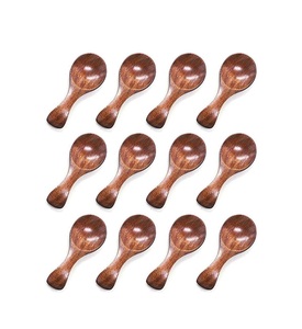 Petites cuillères en bois, 10 pièces, 3 pouces, pour crème glacée, sel, miel, café, thé, sucre, confiture, moutarde - Product Image 1