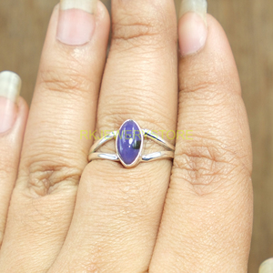 Anillo de Charoita Morada, Anillo de Plata de Ley 925, Anillo con Piedra Morada, Anillo de Compromiso, Anillo con Gema, Joyería de Charoita, Regalo para Esposa - Product Image 6