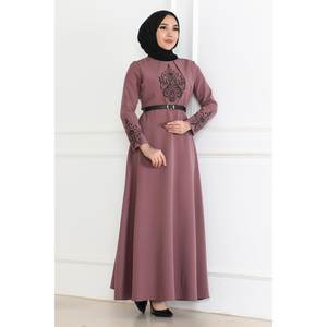 Vestido Casual Azul para Bebé con Detalle de Cinturón, Colección 6116 - Product Image 3