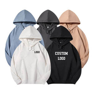 Sweat-shirts à capuche en coton et élasthanne de haute qualité, 300 g/m², poids lourd, épaules tombantes, sans cordons, surdimensionnés, pour hommes - Product Image 2