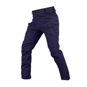 Pantalon cargo unisexe en coton mélangé respirant, coupe ergonomique, coutures renforcées, poches fonctionnelles, confortable pour un usage quotidien - Product Image 5