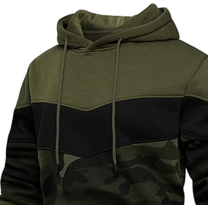Sudadera polar con capucha y estampado atlético de otoño para hombre, sudaderas con capucha de bloque de color con estampado digital - Product Image 5