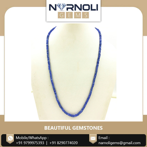 Perles de pierres précieuses en vrac collier de saphir naturel forme de rondelle porter des bijoux de pierres précieuses - Product Image 2