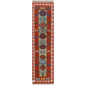 Alfombras Imaco, Alfombra Kilim de Maimana, Afganistán, 245 x 64 cm, Alfombras y Juegos de Alfombras Tradicionales - Product Image 1