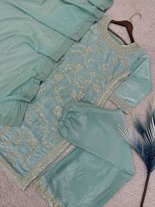 Salwar Kameez para Mujer, Estilo Indio Pakistaní, Ropa Étnica para Fiestas, Verano, Corte Ajustado, Reversible, Disponible al por Mayor - Product Image 3