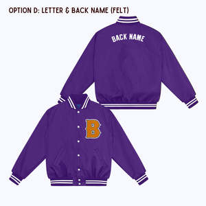 Chaqueta de bombardero de satén de invierno para hombre, chaqueta atlética bordada de tela de satén de poliéster, chaqueta universitaria Unisex de alta calidad 2025 - Product Image 4