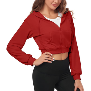 เสื้อครอปมีฮู้ดแขนยาวแบบเกาหลีสำหรับผู้หญิงเสื้อครอปมีฮู้ดน่ารักลายกราฟิกสำหรับทุกวัน - Product Image 3