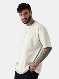 T-shirt à épaules tombantes surdimensionné lourd 250 GSM 100% coton du fabricant pour hommes T-shirt blanc 100% coton - Product Image 4