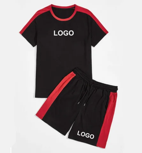 Séchage rapide homme nouvelle couleur unie décontracté sport Street Wear short de survêtement court ensemble longueur Shorts et chemise ensemble Type de taille - Product Image 2