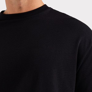 Logo personnalisé T-shirt à manches longues pour hommes T-shirt en coton de haute qualité à épaules tombantes T-shirt d'entraînement pour hommes T-shirt surdimensionné en coton unisexe - Product Image 6