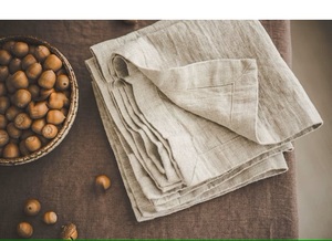 Handmade Natural Linen Napkins Heavyweight Rustic <b>Dining</b> <b>Table</b> Napkins in Various Colors with Mitred <b>Corners</b> Washed Linen - Product Image 1