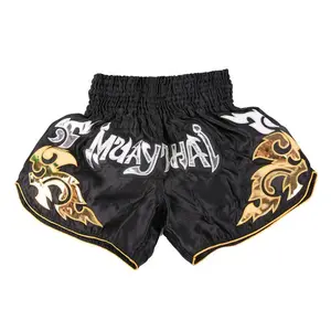 Pantaloncini professionali di Kickboxing Muay Thai Design personalizzato pantaloncini da allenamento 100% pantaloncini in poliestere Muay Thai