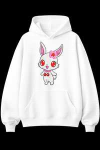 Sudadera con capucha unisex extragrande con bordado personalizado de gato, estilo urbano - Product Image 2