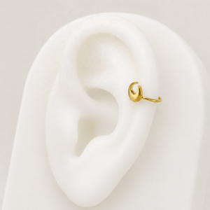 JJBRAVO Solid Gold <b>Moon</b> Shape Minimalist Contemporary Nose Stud and Cartilage Piercing for Women Fine Jewelry OEM ODM Wholesale - Product Image 4
