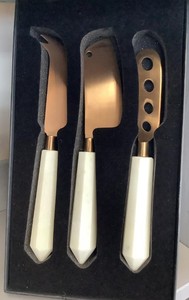Juego de cuchillos para queso hechos a mano al mejor precio con mango blanco Uso en cocina y restaurante para el hogar - Product Image 4