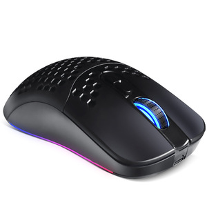 Mouse Inalámbrico de Doble Modo con Diseño de <span class=keywords><strong>Esqueleto</strong></span>, Iluminación RGB, Ligero, para Juegos y Oficina - Product Image 2