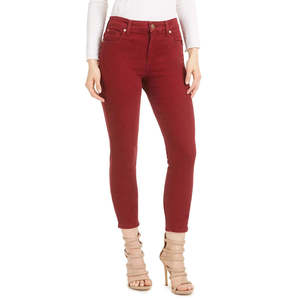 Jeans Skinny Donna STS Blue Ellie a Vita Alta, in Denim Elasticizzato Traspirante, Taglia 26, Stile Casual Semplice, Design Svasato, Colore Rosso - Product Image 1