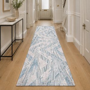 Tapis de salon LXDP-0060 gris argenté traditionnel oriental imprimé numériquement, lavable en machine, en chenille, antidérapant, vente en gros - Product Image 5