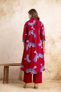 Confortable été coton a-ligne travail Kurti pantalon ensemble Long co-ord Style décontracté inde vente en gros fabricant femmes Kurtis - Product Image 3