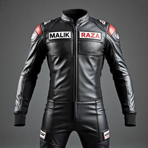 Traje de moto de piel de vaca de 1,3mm directo de fábrica precio al por mayor logotipo personalizado bordado entrega rápida ropa de seguridad - Product Image 4