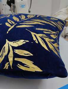Couleur vibrante 16x16 pouces brodé soie canapé housse de coussin motif de feuille florale 3D maison/hôtel décoratif jeter oreiller - Product Image 4