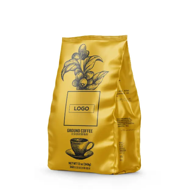 Hochwertiger gerösteter Pulver kaffee Handelsmarke Gold gemahlener Kaffee 340g Beutel 100% Robusta für Coffee Shop