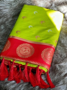 Saree à bordure Jacquard en soie Pure Paithani pour femmes avec chemisier non cousu Belle pour la fête de mariage Utilisation en cours d'exécution Style pakistanais - Product Image 4