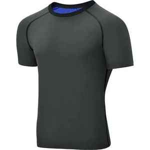 T-shirt de compression à séchage rapide pour homme - Antibactérien, respirant, en spandex/polyester, design personnalisable pour l'entraînement en extérieur - Product Image 1