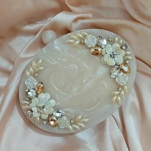 100% pochette en résine beige perle de qualité supérieure - Product Image 6