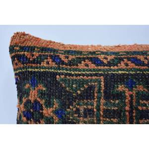 Multicolor Vintage Floral Embroidered Wool Kantha Patchwork <b>Pillow</b> 12x20 Inches Soft Fabric for Home or <b>Sofa</b> Use - Product Image 2