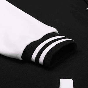 Veste de corps en laine pour hommes personnalisée avec manches en cuir pur broderie véritable CollegeBaseballjacket pour hommes - Product Image 6