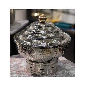 Attrayant daigne chauffe-plat fait à la main en aluminium couleur argent servant des aliments chauffe-plats pour l'utilisation de la fête de mariage - Product Image 2