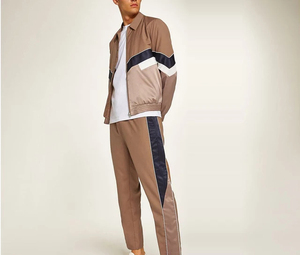 Ensemble coupe-vent et jogging haut personnalisé avec votre propre conception pour hommes vêtements d'extérieur avec survêtement en nylon tissu polaire d'hiver pour hommes - Product Image 2