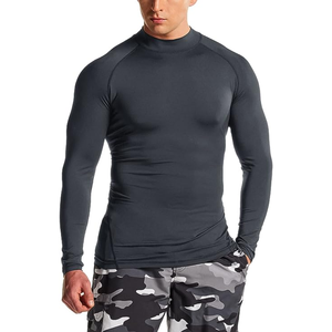 เสื้อกีฬาแขนยาวป้องกันผดผื่นสำหรับผู้ชาย BJJ ป้องกันผดผื่นโพลีเอสเตอร์ป้องกันการผดผื่น - Product Image 1