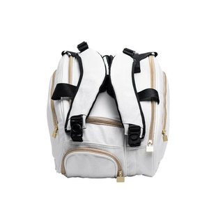 Mochilas de Pádel de bajo precio, compartimento impermeable para zapatos, tela de nailon con estampado de logotipo, raquetas de tenis, mochila, bolsa Pickleball - Product Image 4