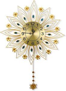 Trend Selling Iron <b>Clock</b> <b>Wall</b> Art Hotel Home Office Bedroom Handmade <b>Decorative</b> Geometric Floral Design Luxury Metal <b>Wall</b> - Product Image 2
