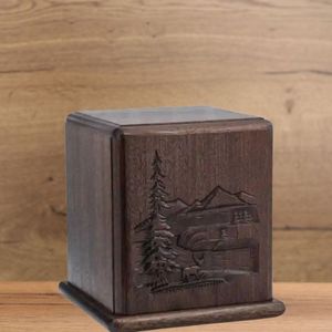 Customized Size Adult Cremation Wooden <b>Urns</b> Unique European & American Style Funeral Supplies <b>for</b> <b>Human</b> <b>Ashes</b> Wood <b>Urns</b> - Product Image 5