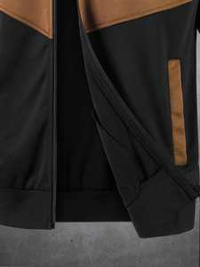 Blouson Bomber Unisexe Vintage Personnalisé à Fermeture Éclair, Col Montant, Bouton Unique, Hiver, Couleur Unie, Broderie Avant Épaisse - Product Image 6