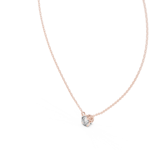 jewels 18k Elegant Round Cut Moissanite Necklace for women - Product Image 2