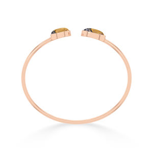 18K <b>Rose</b> <b>Gold</b> Plated High Finish Trendy Adjustable Malinga Jasper Twister <b>Bracelet</b> Oval Cab Bezel Setting Handmade Unisex - Product Image 3