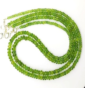 Botella Natural Apatita Verde 3 a 5 mm Tamaño Facetado Rondelle Beads 17 Pulgadas Collar - Product Image 2