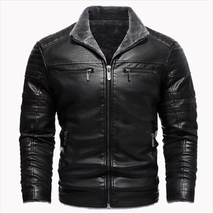 Nouveau costume de moto à fermeture éclair horizontale pour l'hiver à la mode transfrontalière en cuir pour hommes vestes formelles classiques de luxe de grande taille pour hommes - Product Image 3