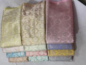 Tela de brocado de seda 100% de alta calidad, venta al por mayor, lujosa tela Jacquard y bordada para bodas y vestidos de niñas - Product Image 6