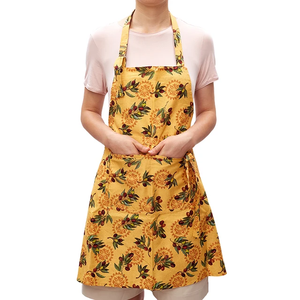 Delantal con logotipo personalizado de algodón y lino para restaurante, cafeterías, limpieza de Chef, delantales personalizados de cocina con bolsillo para barbería, herramienta de jardín - Product Image 1