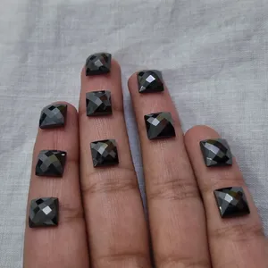 เพชรโมอิสสีเหลี่ยมตัดเป็นรูปเจ้าหญิงสีดำสำหรับทำสร้อยคอเพชรโมอิสซาไนต์เครื่องประดับตามสั่ง - Product Image 1