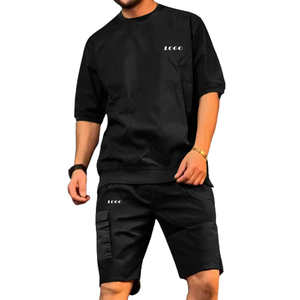 Conjunto de verano con estampado de alta calidad para hombre, ropa de calle, chándal informal para hombre, camiseta de manga corta, pantalones cortos, conjunto de 2 piezas para hombre - Product Image 1