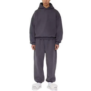 OEM 2026 Survêtement de jogging 100% Coton molletonné léger délavé à l'acide réversible, coupe ample et oversize, modèle pull uni MADE TRIOTAKE - Product Image 2